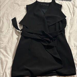 Elegant Black Wrap Dress Zara
